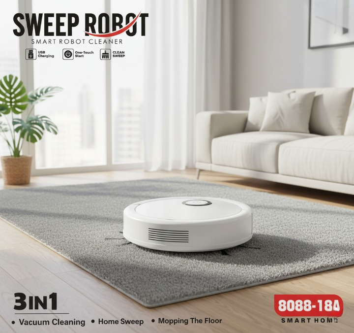 Smart Automatic Dust Sweeping Robot Mopping 3 in 1